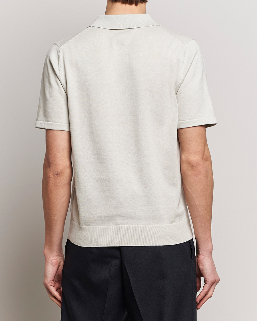 Mies | Pikeet | PS Paul Smith | Striped Half Zip Polo Light Grey