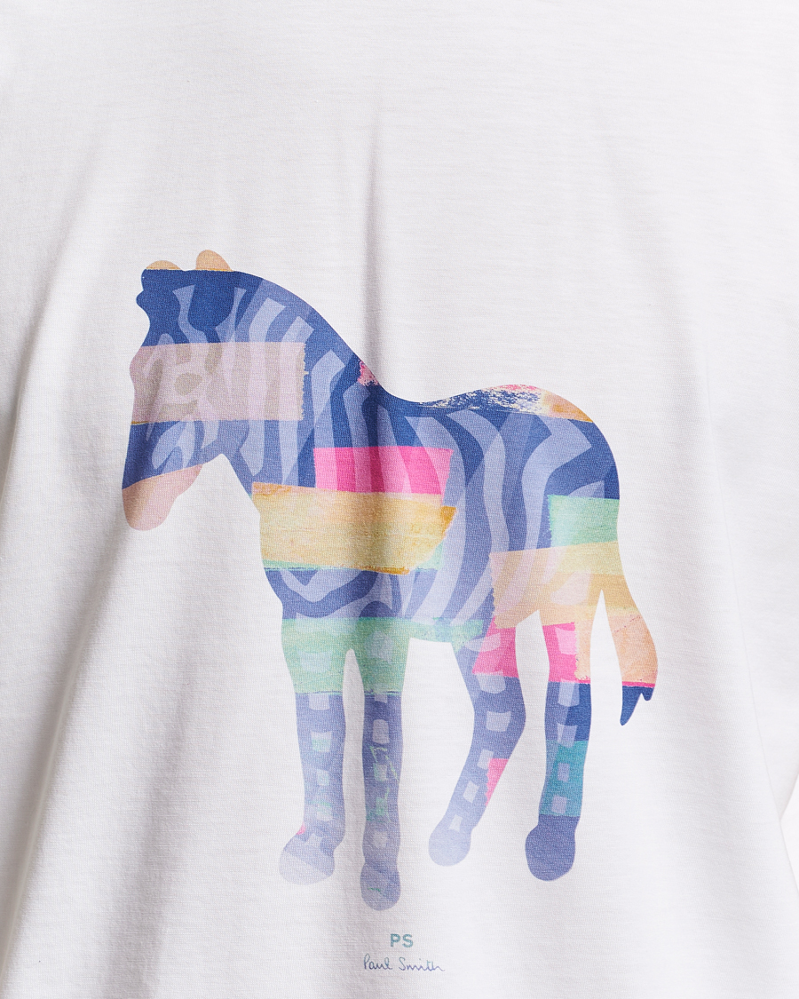 Mies | T-paidat | PS Paul Smith | Organic Cotton Zebra Crew Neck T-Shirt White