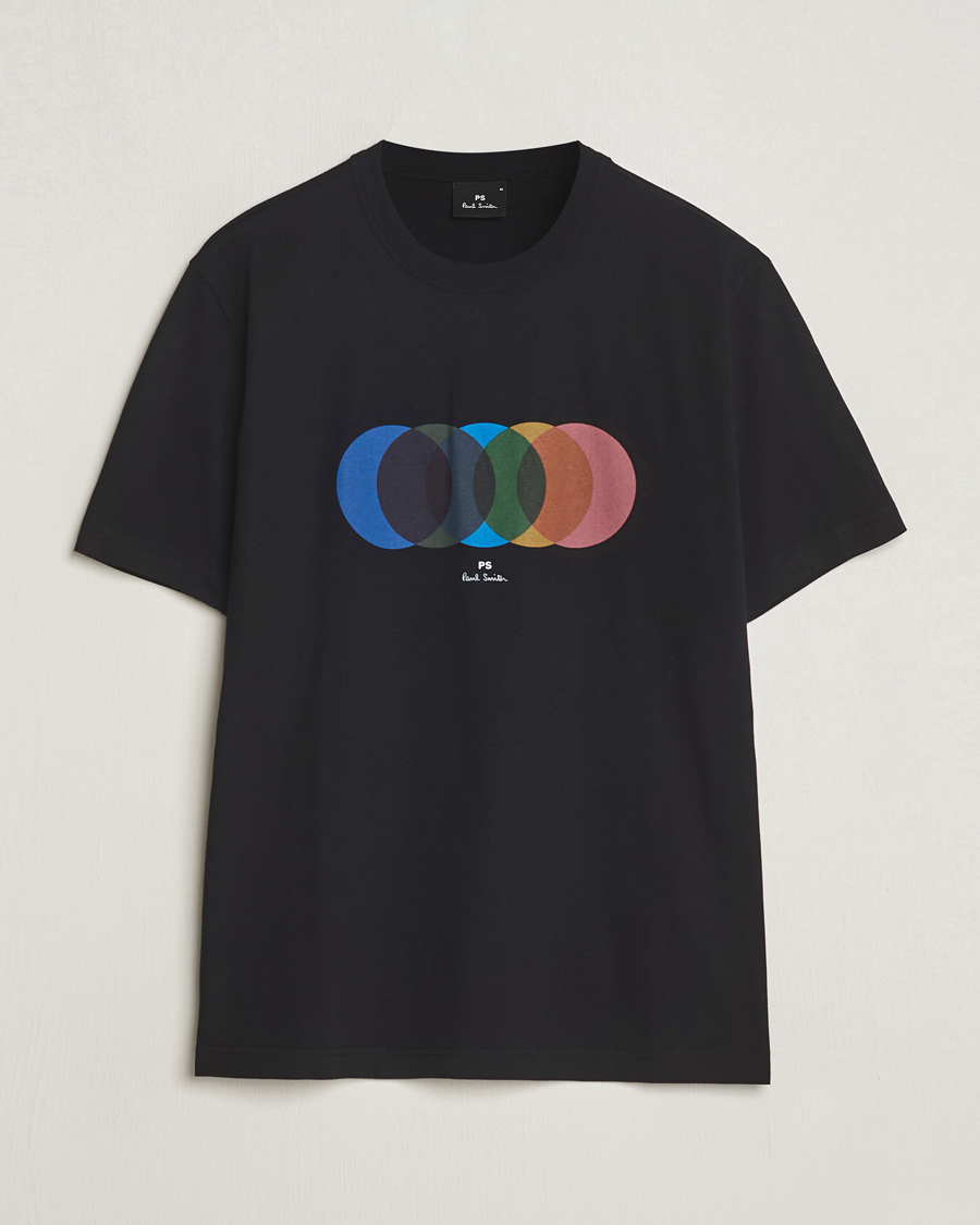 Mies | T-paidat | PS Paul Smith | Organic Cotton Circles Crew Neck T-Shirt Black