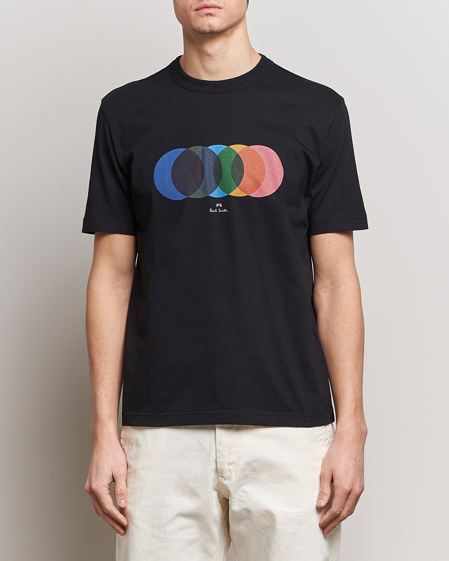 Mies |  | PS Paul Smith | Organic Cotton Circles Crew Neck T-Shirt Black