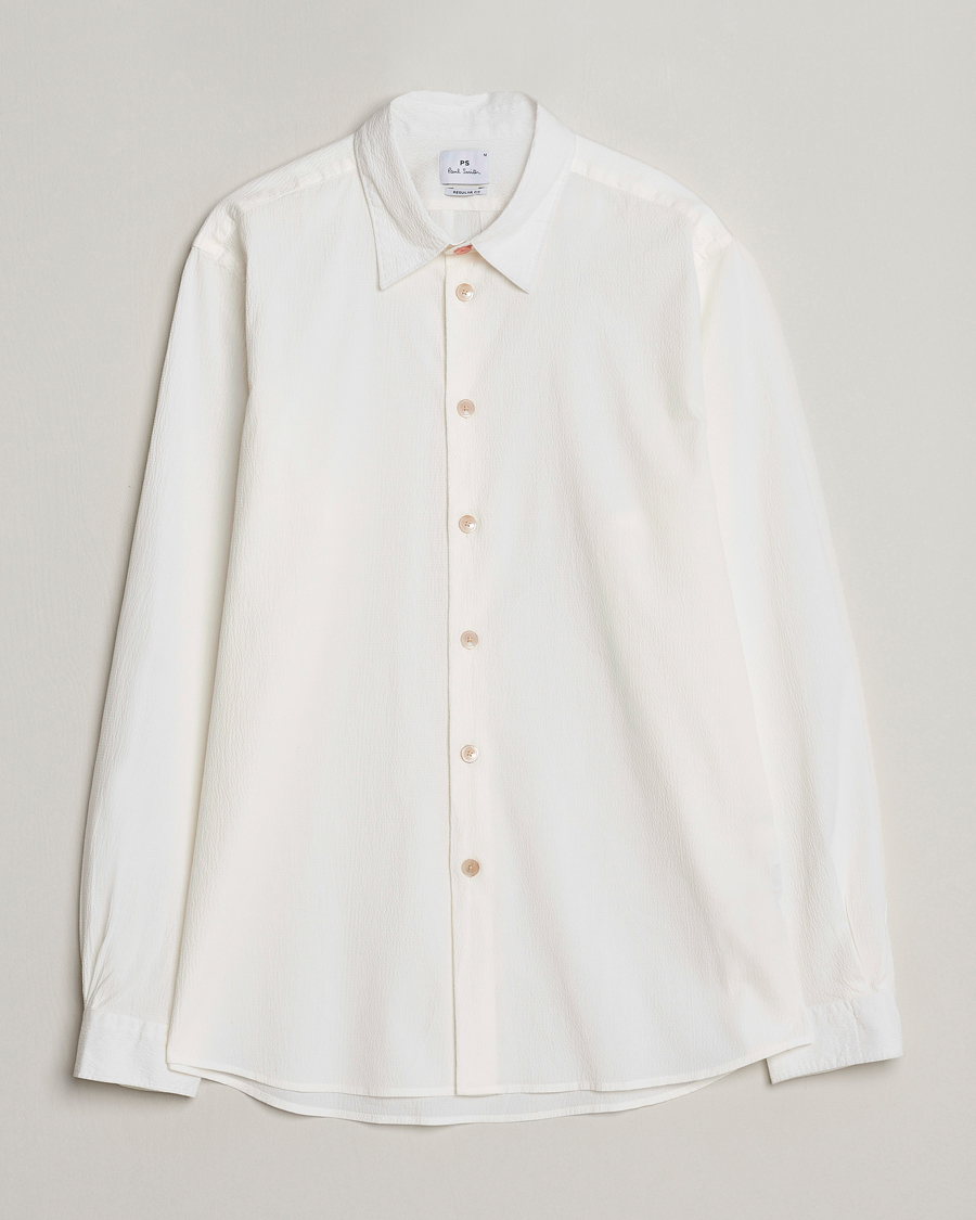 Mies | Kauluspaidat | PS Paul Smith | Regular Fit Seersucker Shirt White