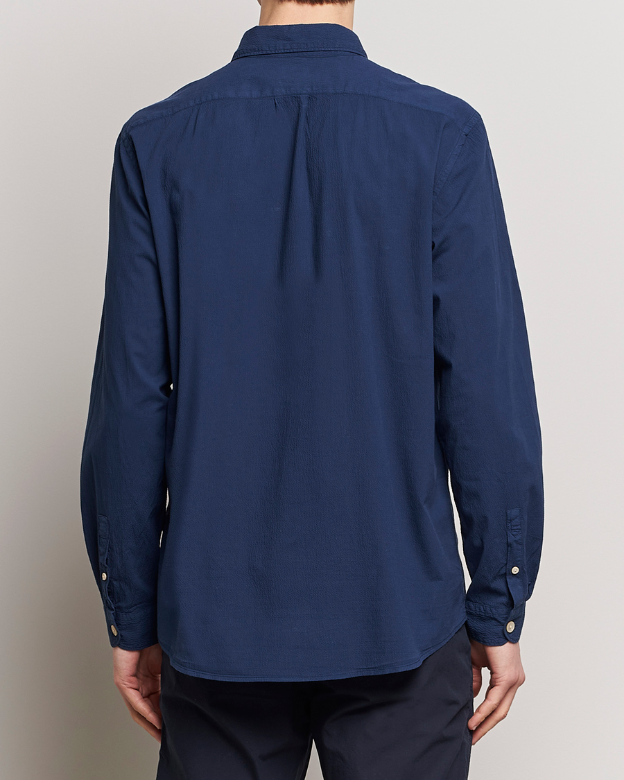 Mies | Kauluspaidat | PS Paul Smith | Regular Fit Seersucker Shirt Navy