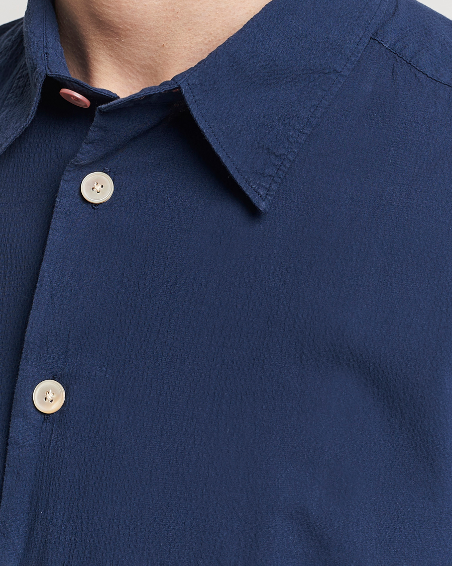 Mies | Kauluspaidat | PS Paul Smith | Regular Fit Seersucker Shirt Navy