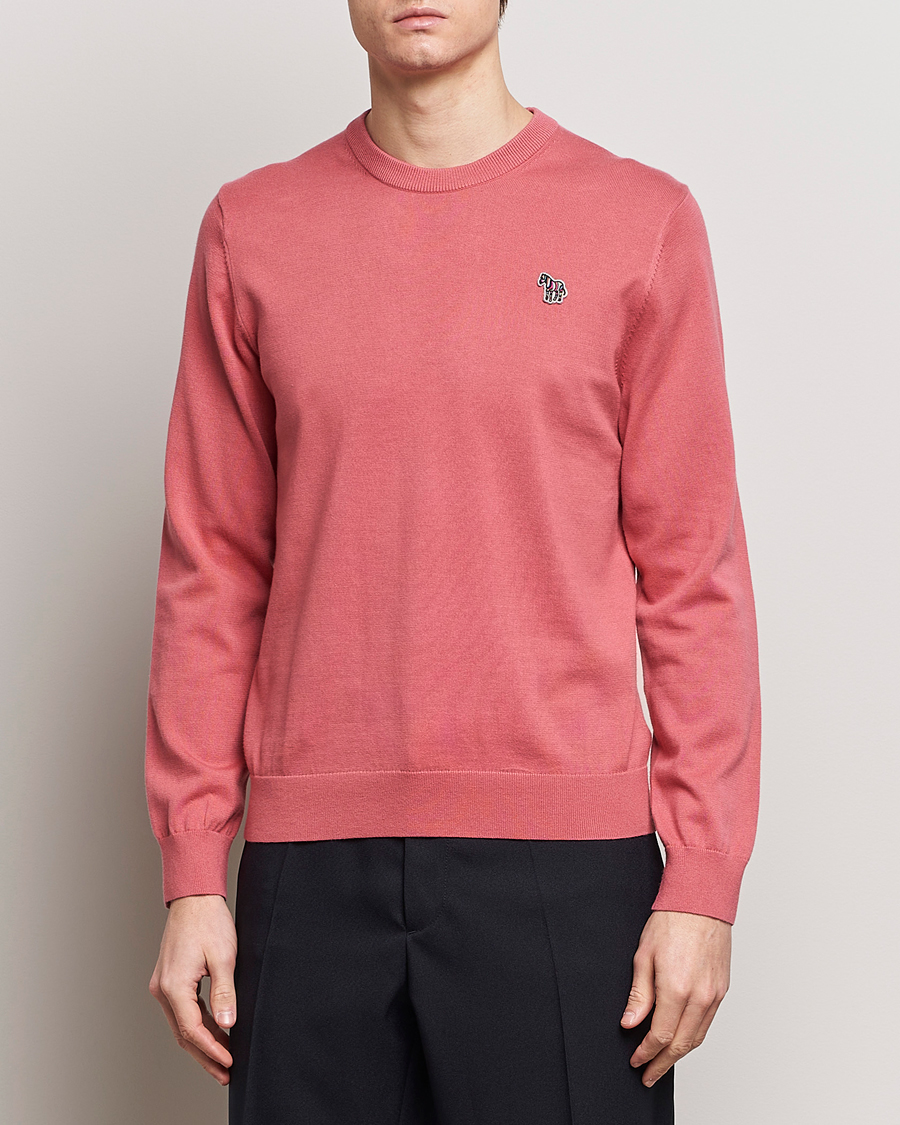 Mies |  | PS Paul Smith | Zebra Cotton Knitted Sweater Faded Pink