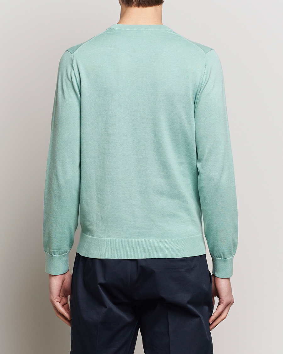 Mies | Puserot | PS Paul Smith | Zebra Cotton Knitted Sweater Mint Green