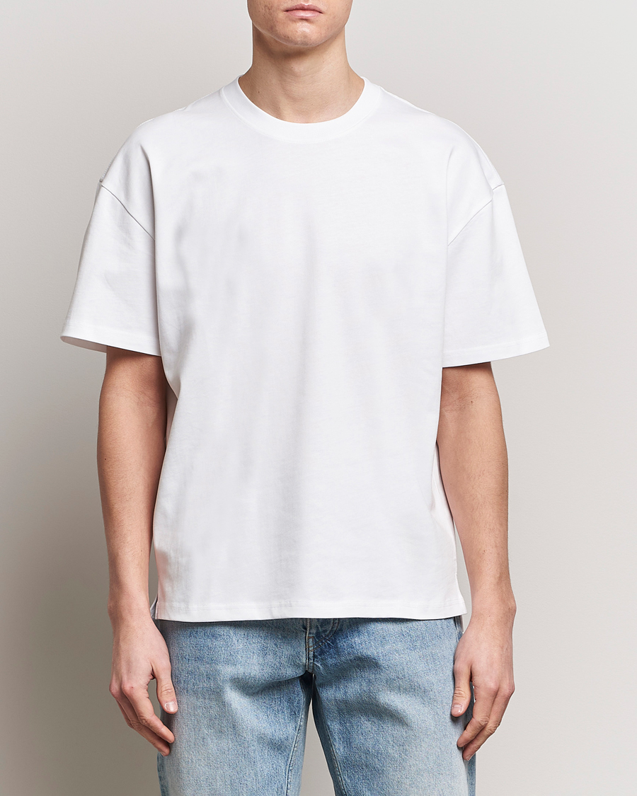 Mies |  | Bread & Boxers | Textured Heavy Crew Neck T-Shirt White
