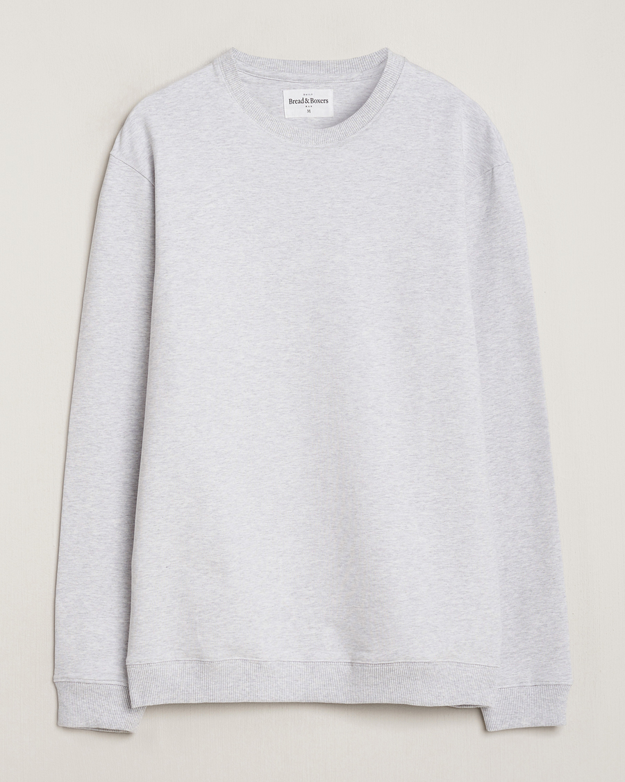 Mies | Puserot | Bread & Boxers | Loungewear Crew Neck Sweatshirt Light Grey Melange