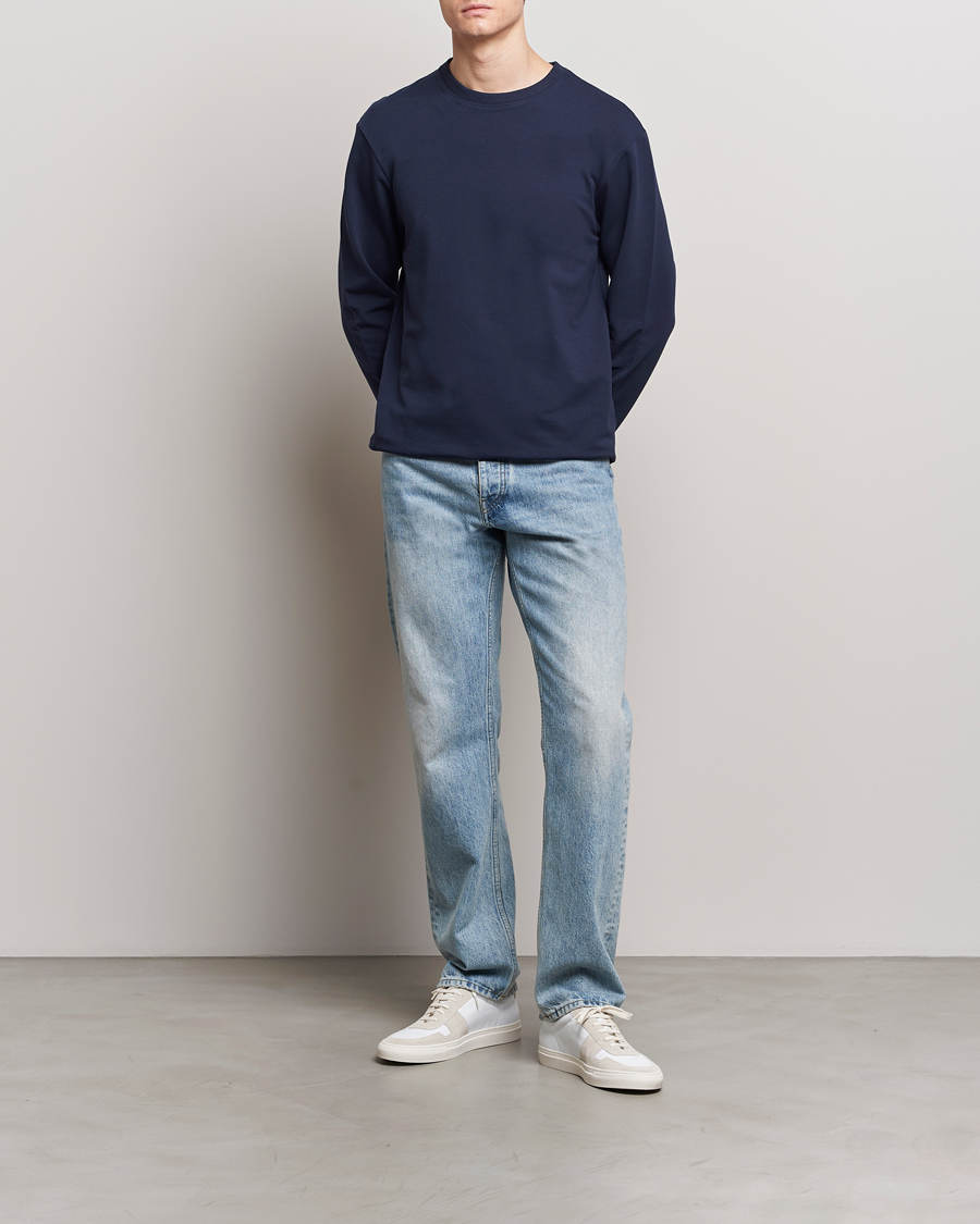 Mies | Puserot | Bread & Boxers | Loungewear Crew Neck Sweatshirt Navy Blue