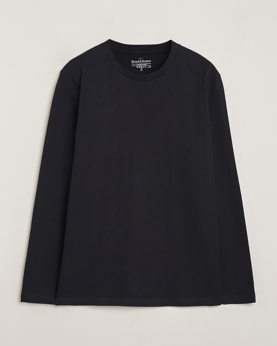 Mies | T-paidat | Bread & Boxers | Long Sleeve T-Shirt Black