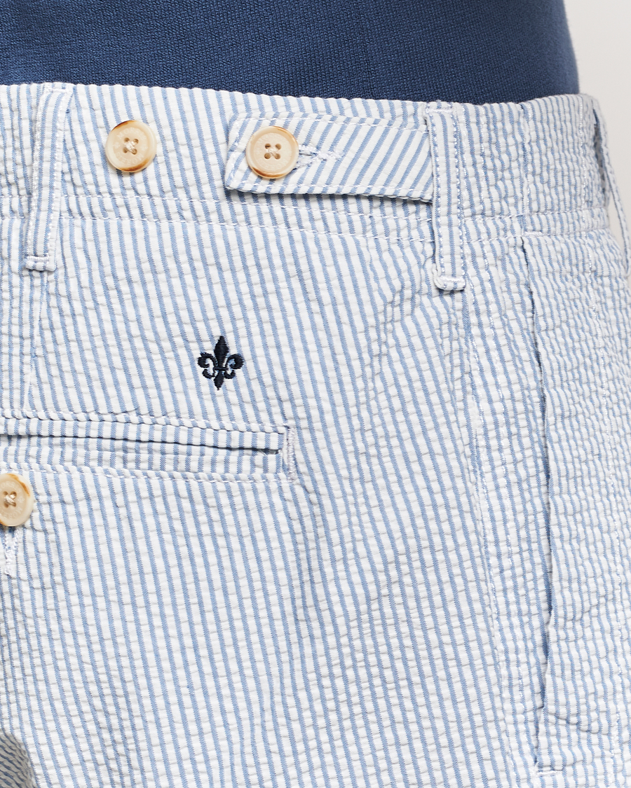 Mies | Housut | Morris | Seersucker Summer Slacks Light Blue