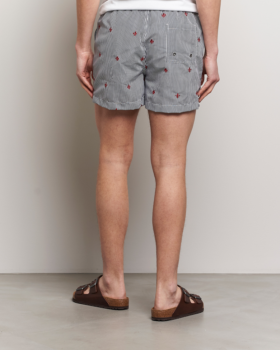 Mies | Uimahousut | Morris | Lily Stripe Bathing Trunks Navy/White