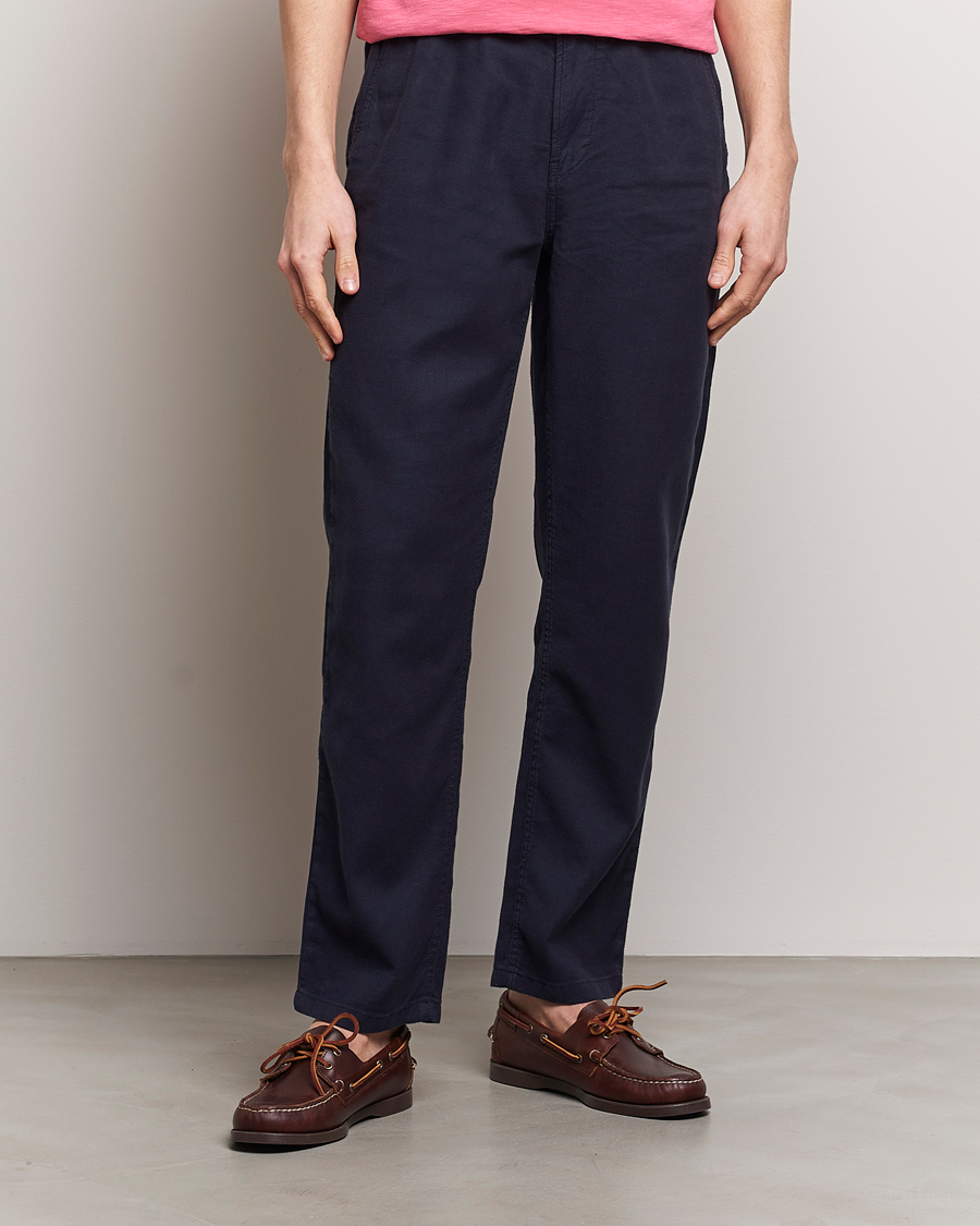 Mies | Housut | Morris | Fenix Linen Slacks Blue