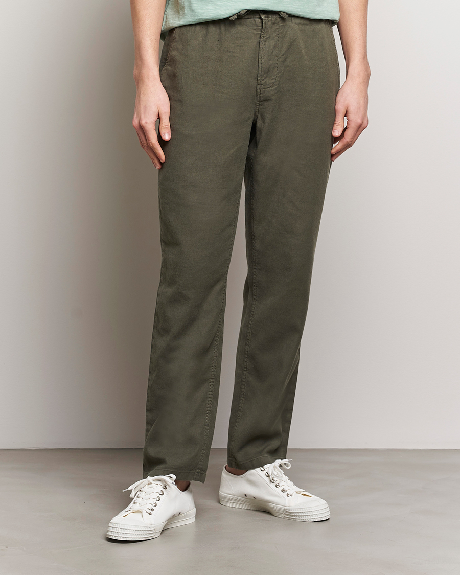 Mies | Housut | Morris | Fenix Linen Slacks Olive