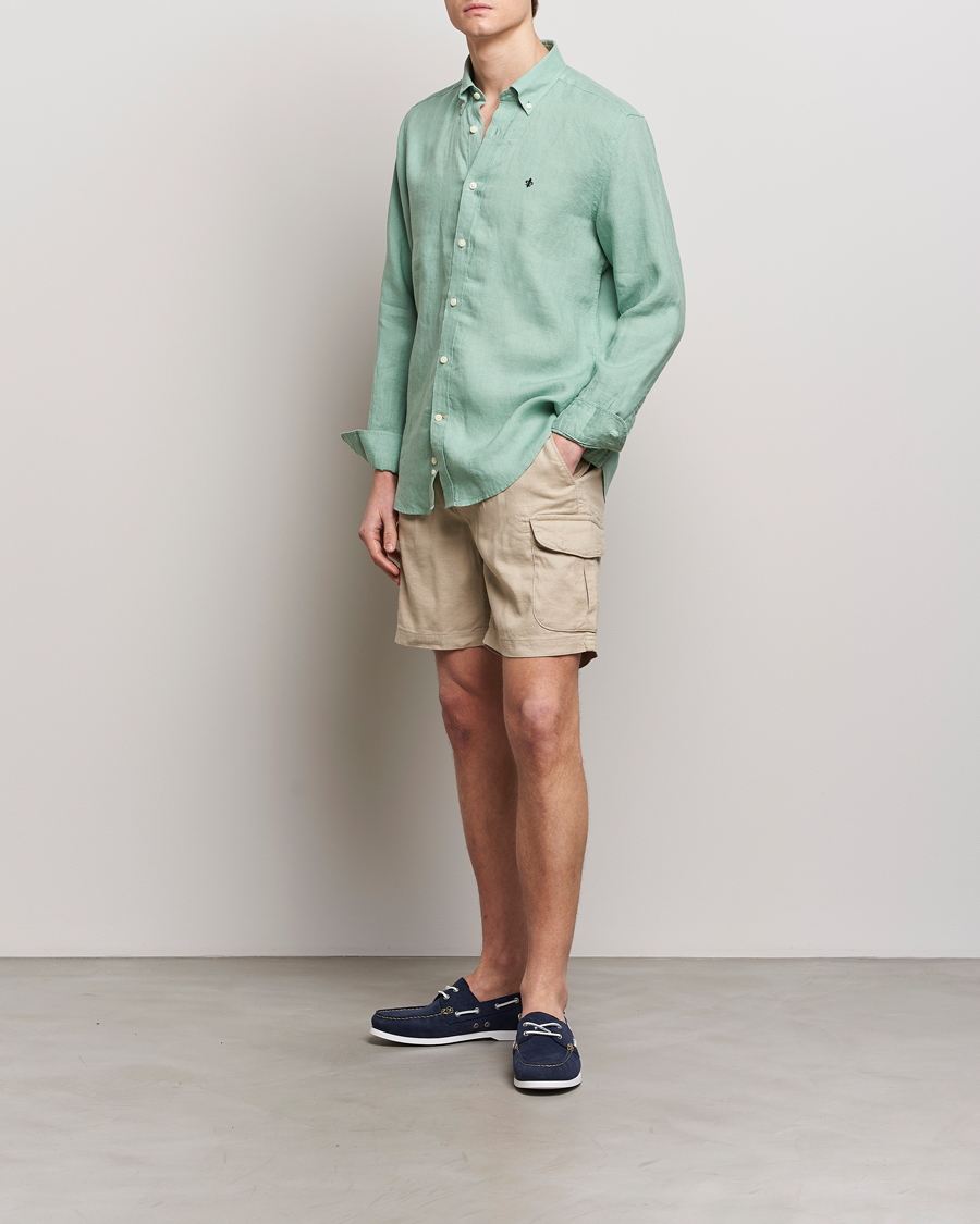 Mies | Shortsit | Morris | Cargo Linen Shorts Khaki