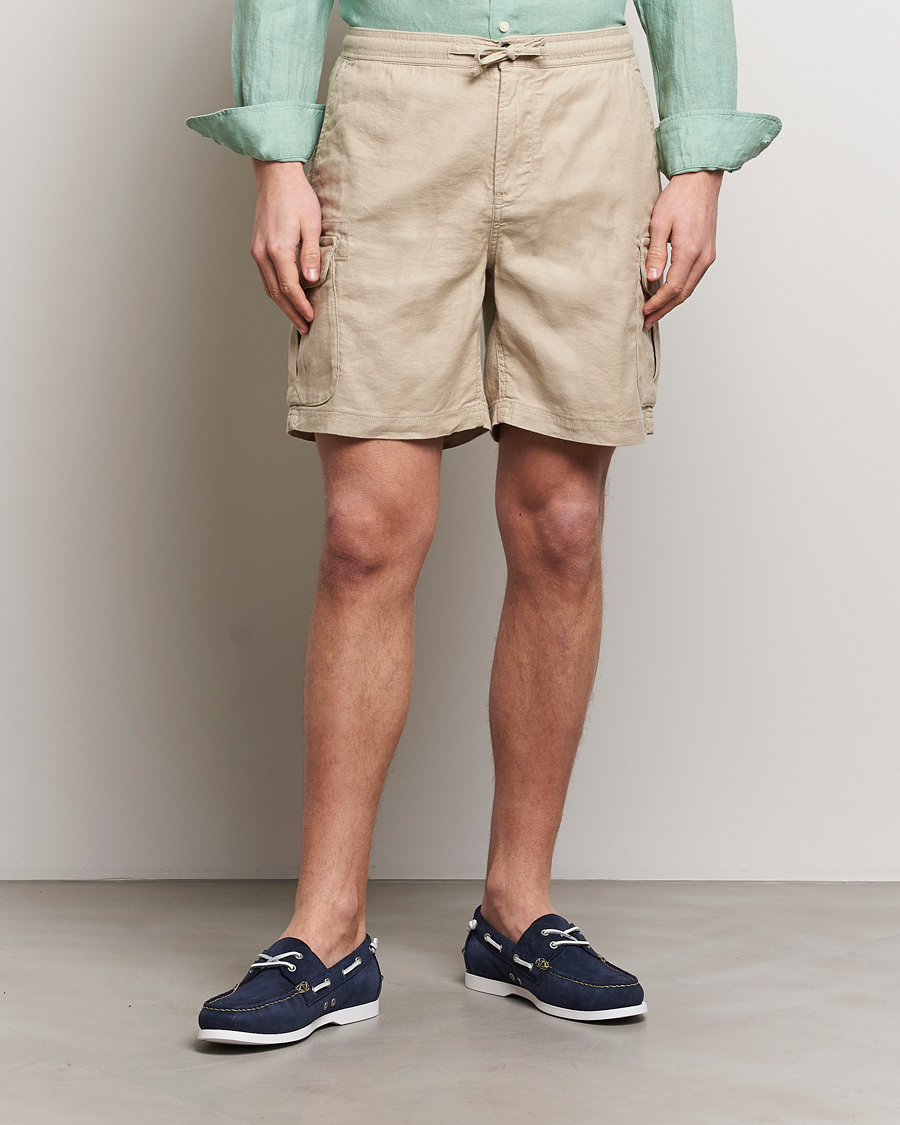 Mies | Shortsit | Morris | Cargo Linen Shorts Khaki