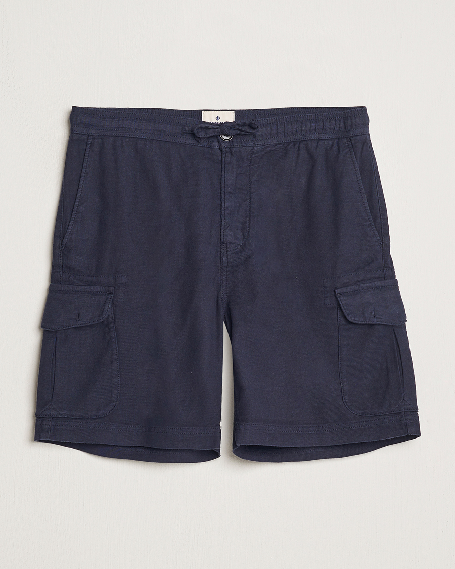 Mies | Shortsit | Morris | Cargo Linen Shorts Blue