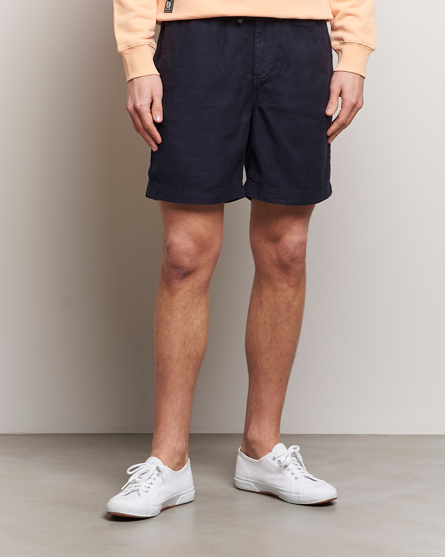 Mies | Pellavashortsit | Morris | Fenix Linen Shorts Navy