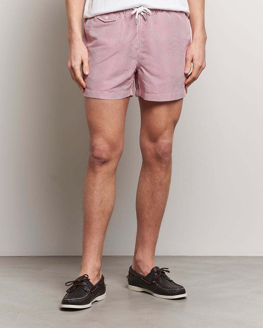 Mies | Uimahousut | Morris | Stripe Bathing Trunks Cerise