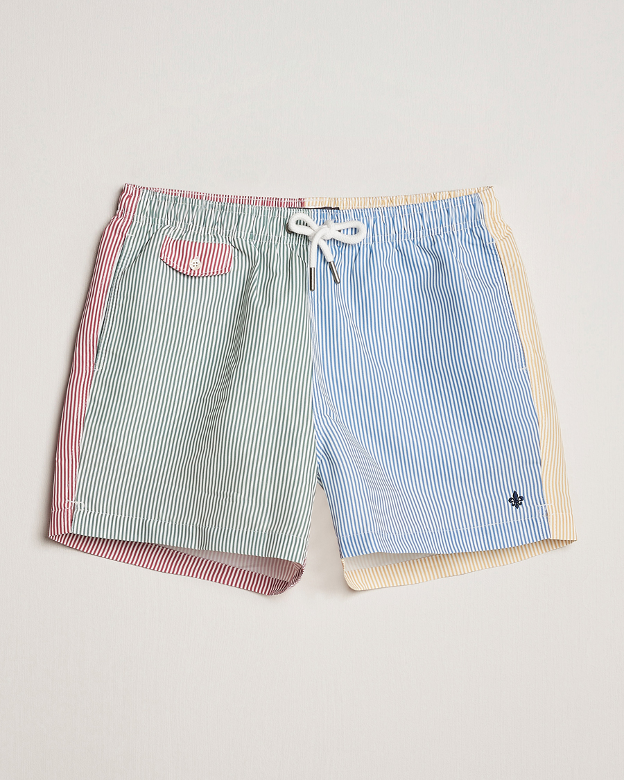 Mies | Uimahousut | Morris | Mixed Stripe Bathing Trunks Off White