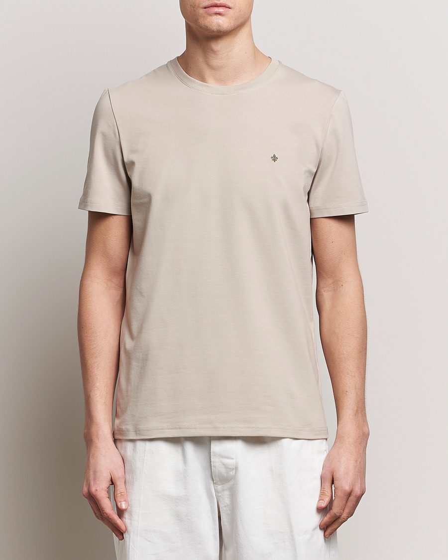 Mies | Lyhythihaiset t-paidat | Morris | James Crew Neck T-Shirt Khaki