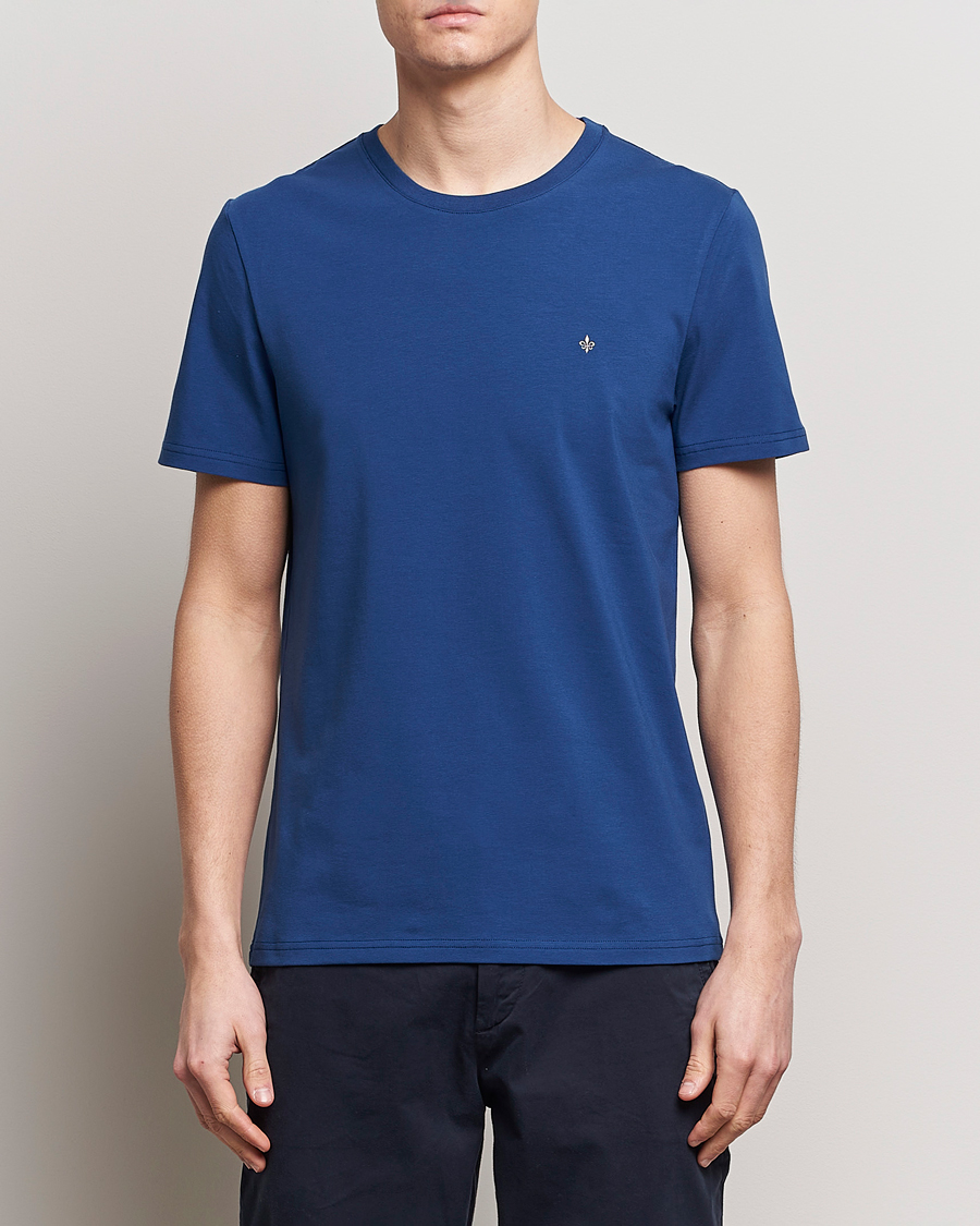 Mies | Morris | Morris | James Crew Neck T-Shirt Blue