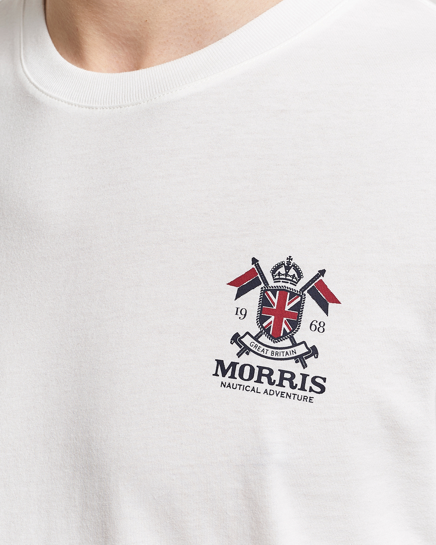 Mies | T-paidat | Morris | Crew Neck Cotton T-Shirt Off White