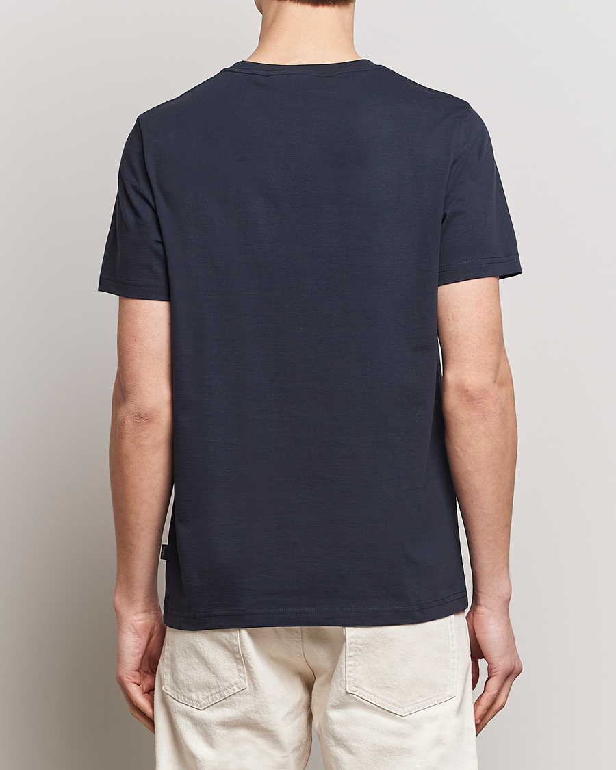Mies | T-paidat | Morris | Crew Neck Cotton T-Shirt Old Blue