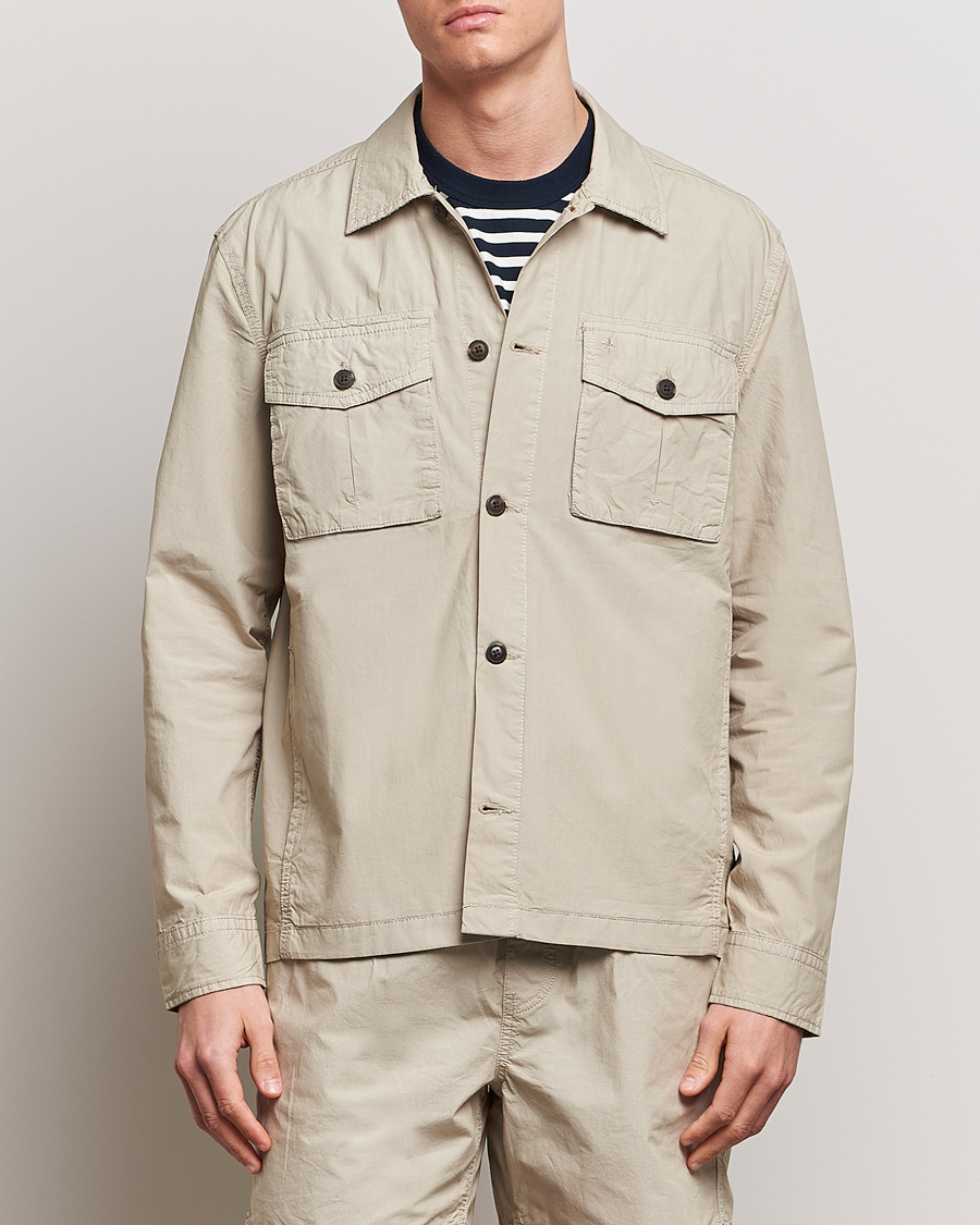 Mies | Klassiset takit | Morris | Harrison Cotton Shirt Jacket Khaki
