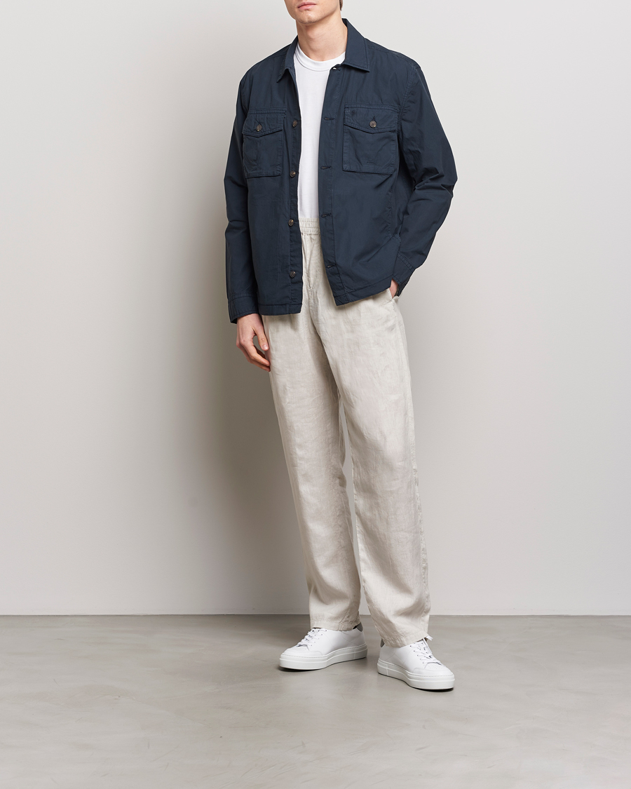 Mies | Takit | Morris | Harrison Cotton Shirt Jacket Old Blue