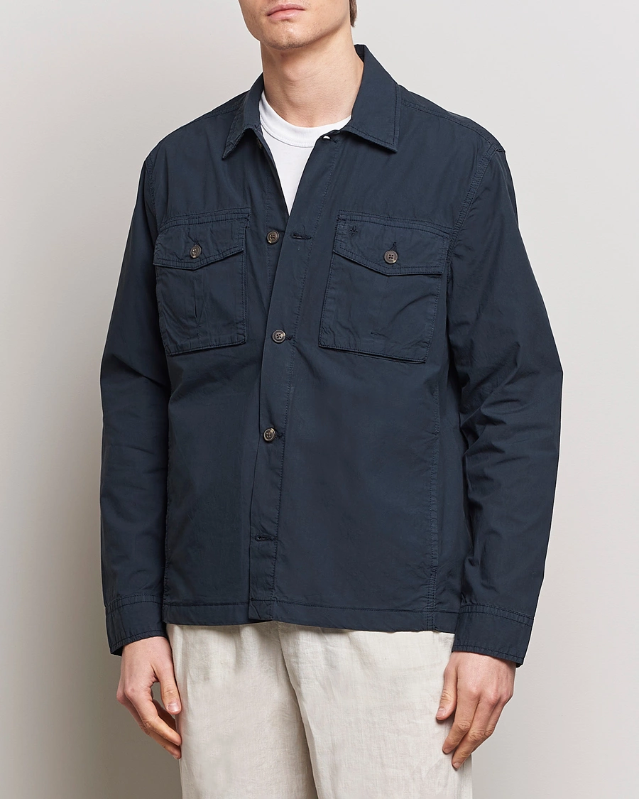 Mies | Uutuudet | Morris | Harrison Cotton Shirt Jacket Old Blue