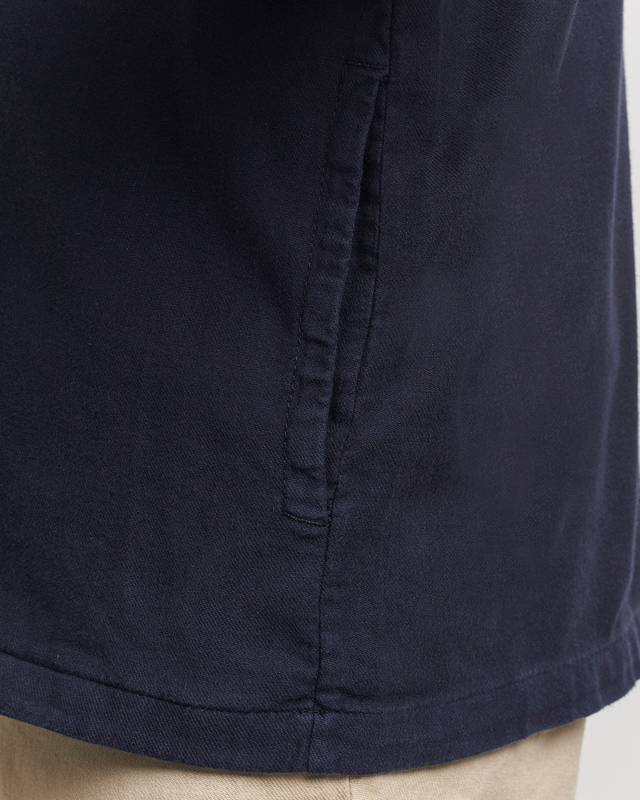 Mies | Kauluspaidat | Morris | Linen Shirt Jacket Navy