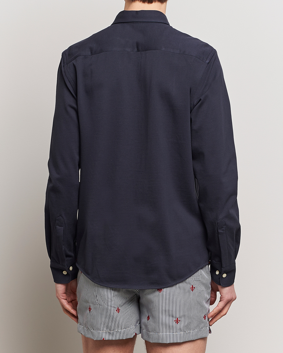 Mies | Kauluspaidat | Morris | Eddie Slim Fit Pique Shirt Old Blue