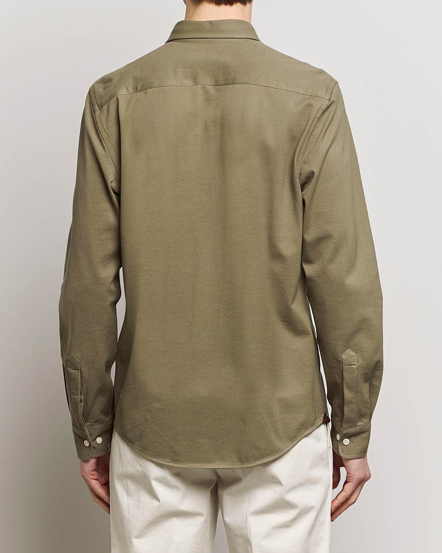 Mies | Kauluspaidat | Morris | Eddie Slim Fit Pique Shirt Olive