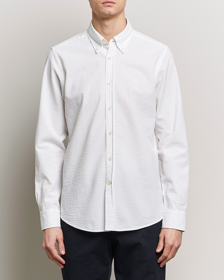 Mies | Kauluspaidat | Morris | Slim Fit Seersucker Shirt White