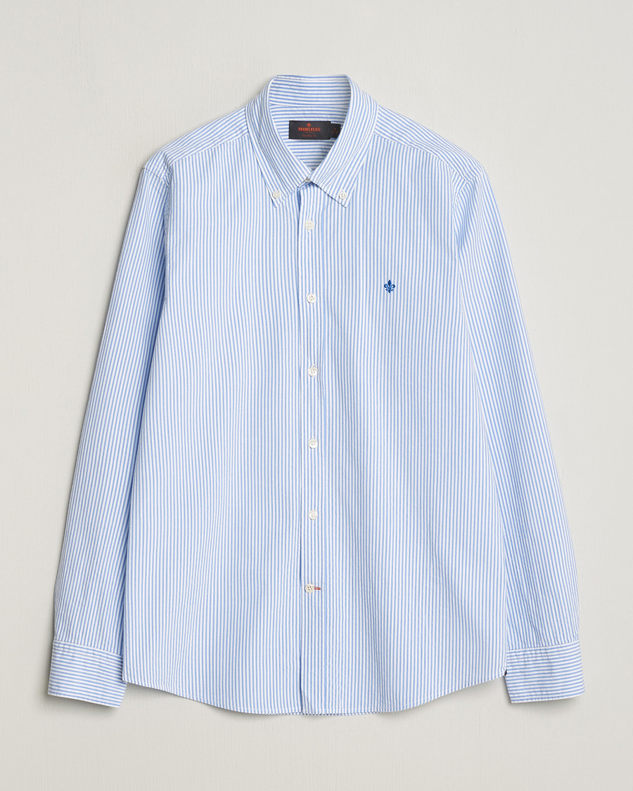 Mies | Kauluspaidat | Morris | Slim Fit Seersucker Shirt Light Blue