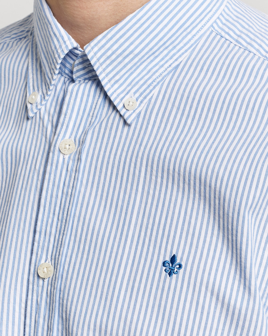 Mies | Kauluspaidat | Morris | Slim Fit Seersucker Shirt Light Blue