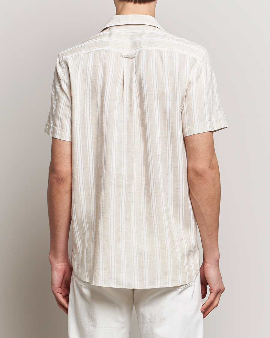 Mies | Kauluspaidat | Morris | Printed Short Sleeve Shirt Off White