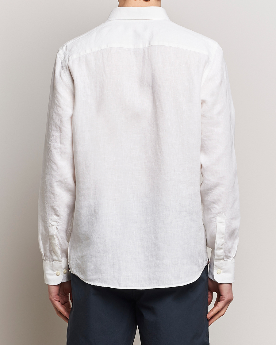 Mies | Kauluspaidat | Morris | Douglas Linen Button Down Shirt White