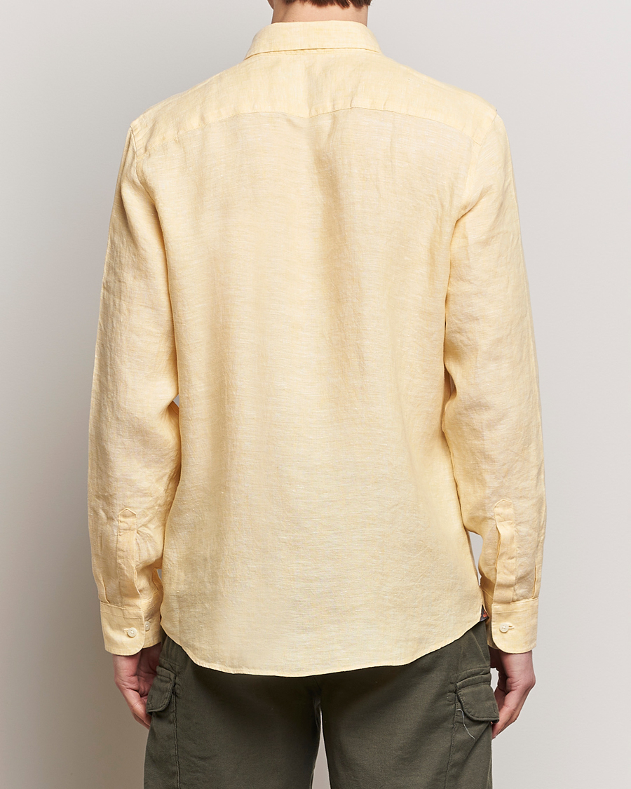 Mies | Kauluspaidat | Morris | Douglas Linen Button Down Shirt Yellow