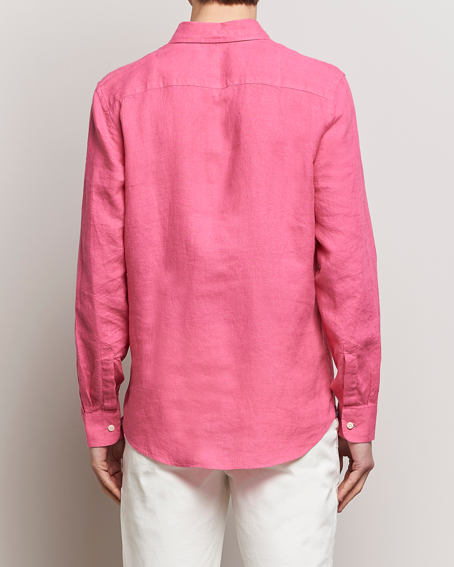 Mies | Kauluspaidat | Morris | Douglas Linen Button Down Shirt Cerise