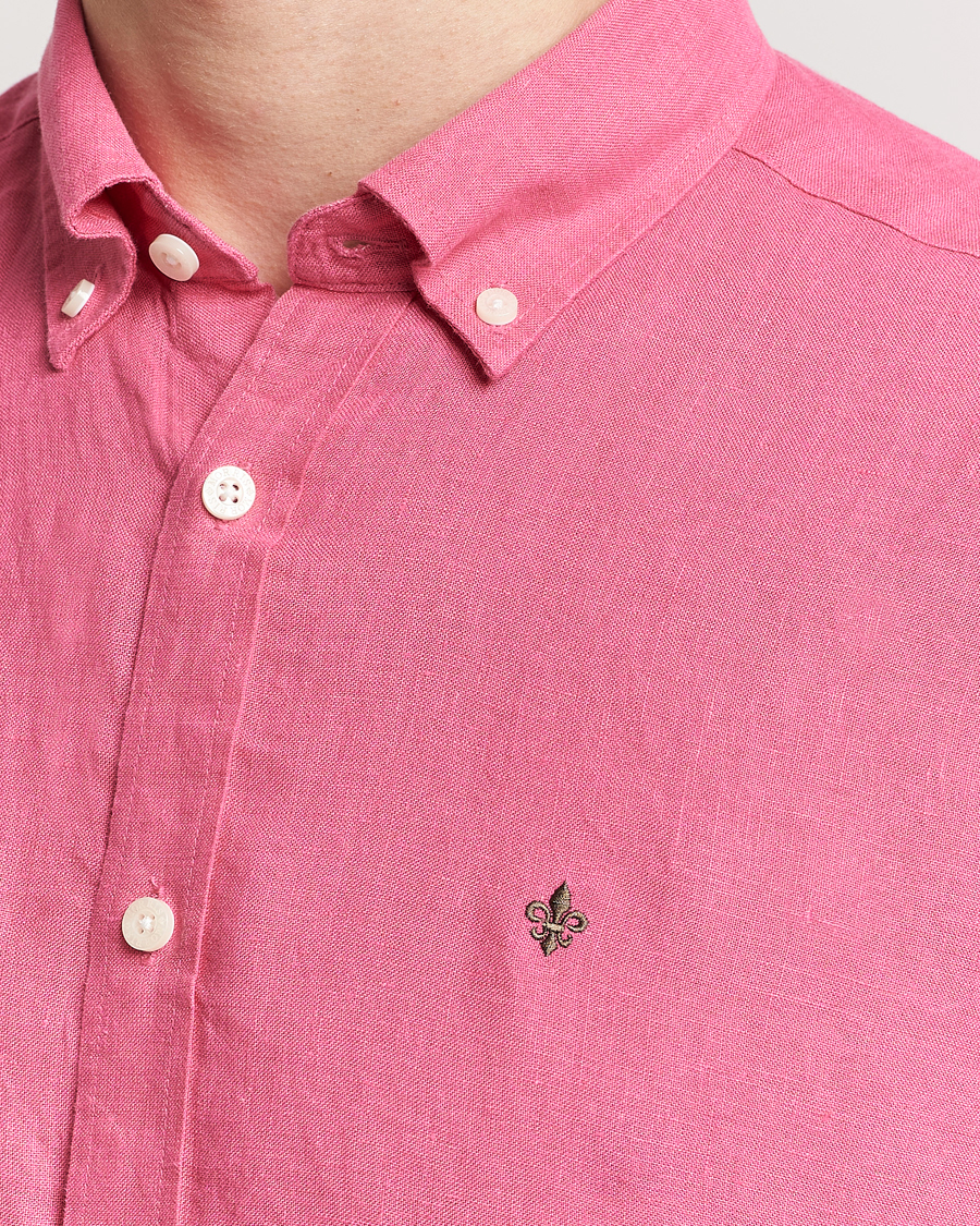 Mies | Kauluspaidat | Morris | Douglas Linen Button Down Shirt Cerise