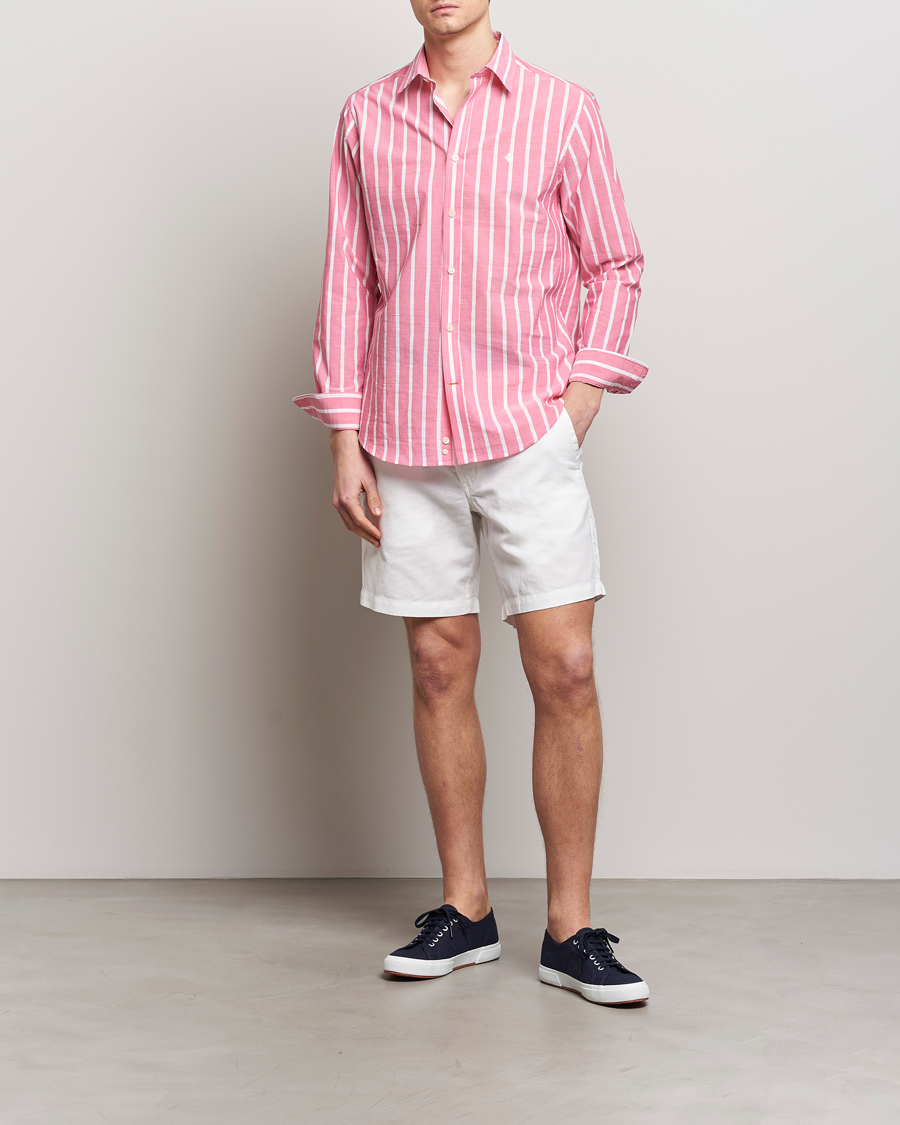 Mies | Kauluspaidat | Morris | Summer Stripe Shirt Cerise