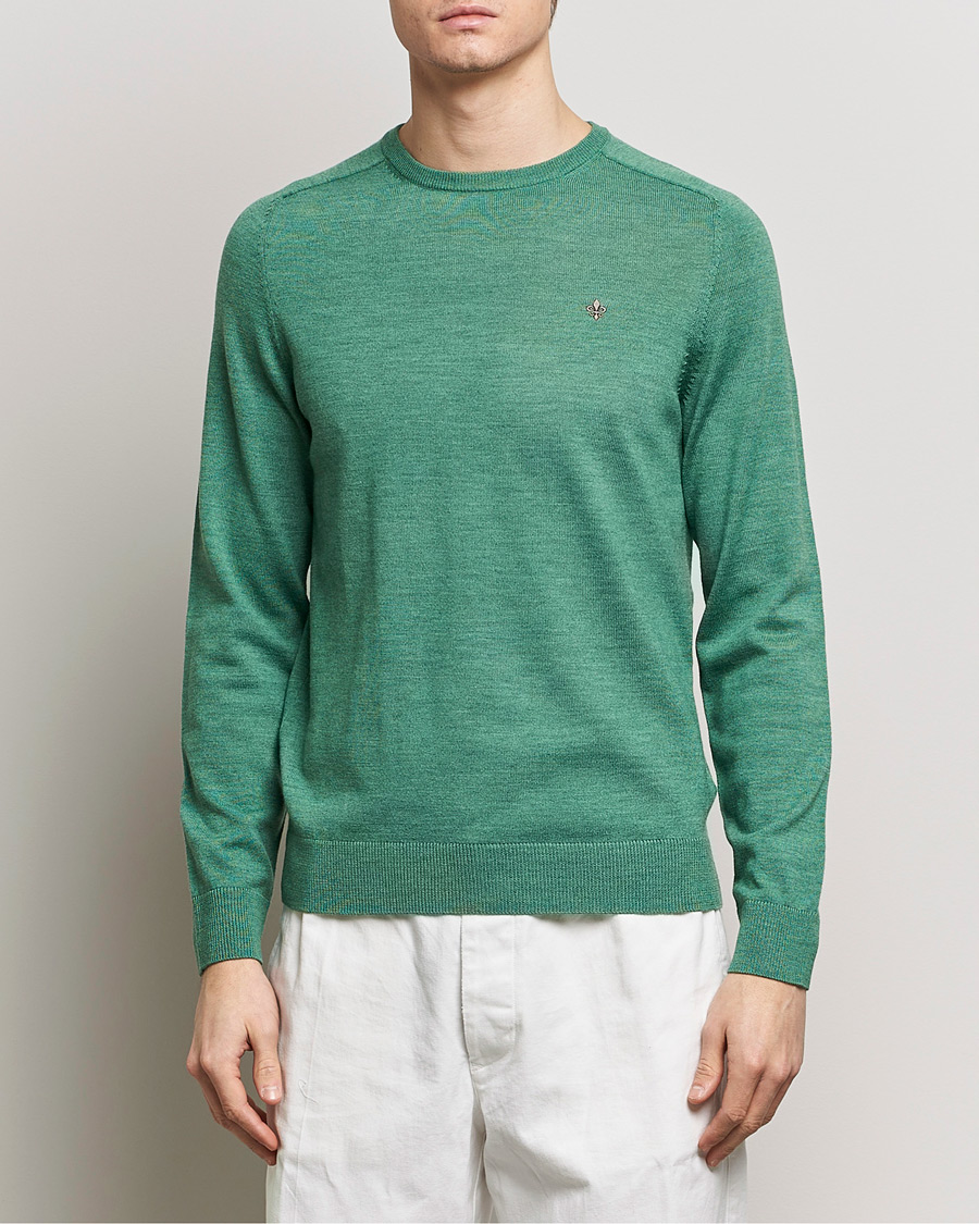 Mies | Alennusmyynti vaatteet | Morris | Merino Crew Neck Pullover Light Green