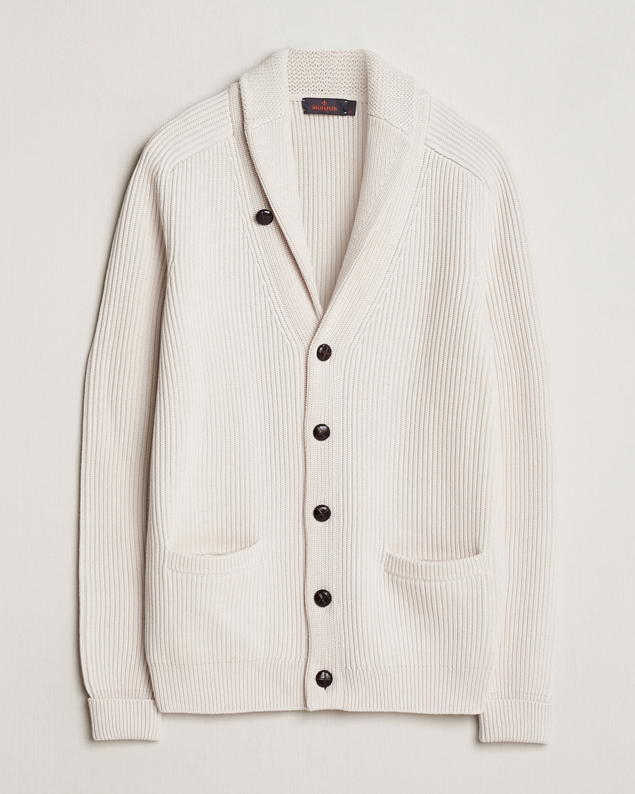 Mies | Puserot | Morris | Brayden Shawl Cardigan Off White