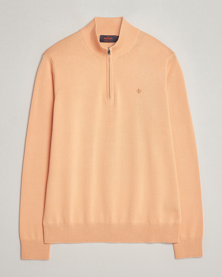 Mies | Puserot | Morris | Riley Cotton Half Zip Orange