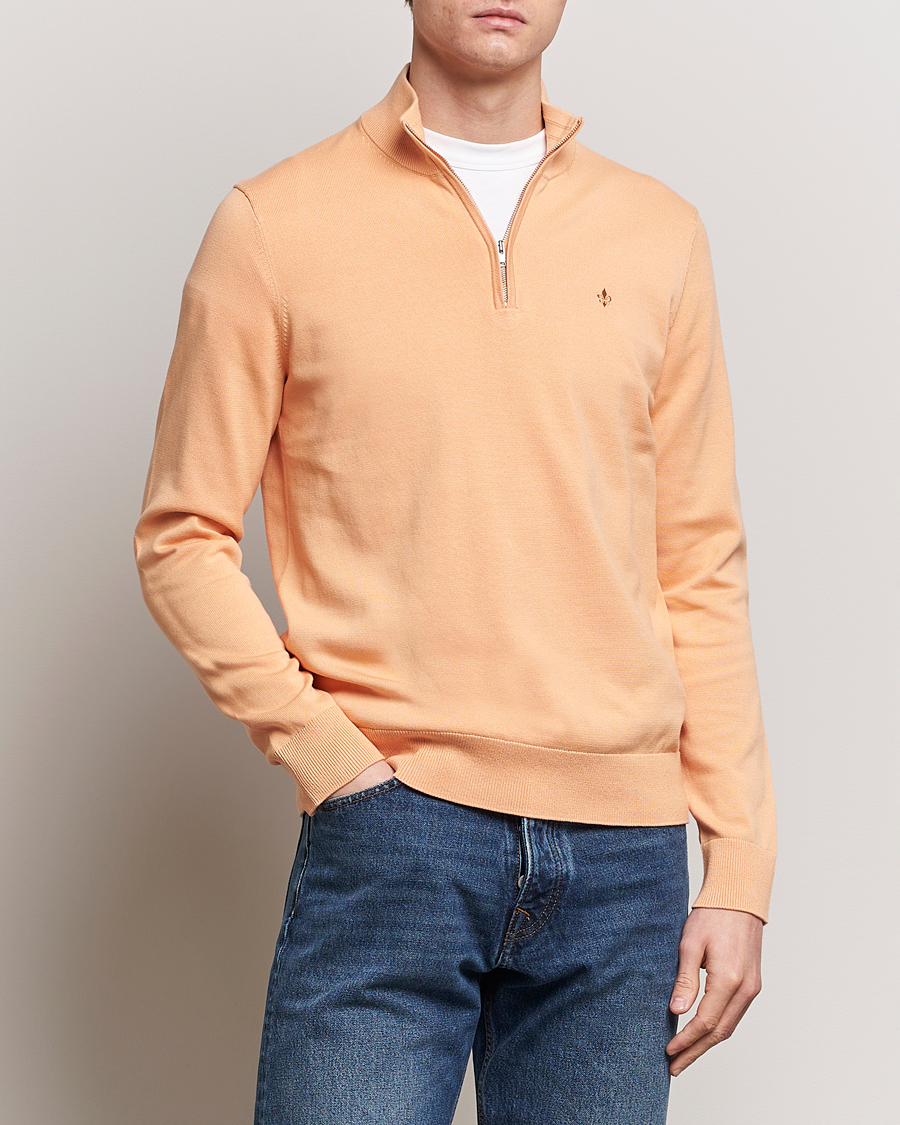 Mies | Puserot | Morris | Riley Cotton Half Zip Orange