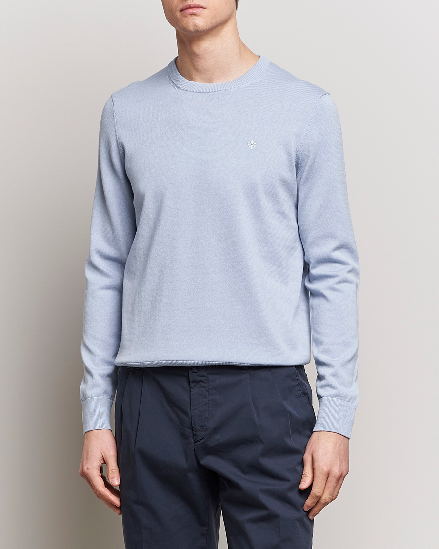 Mies | Alennusmyynti vaatteet | Morris | Riley Cotton Crew Neck Pullover Light Blue