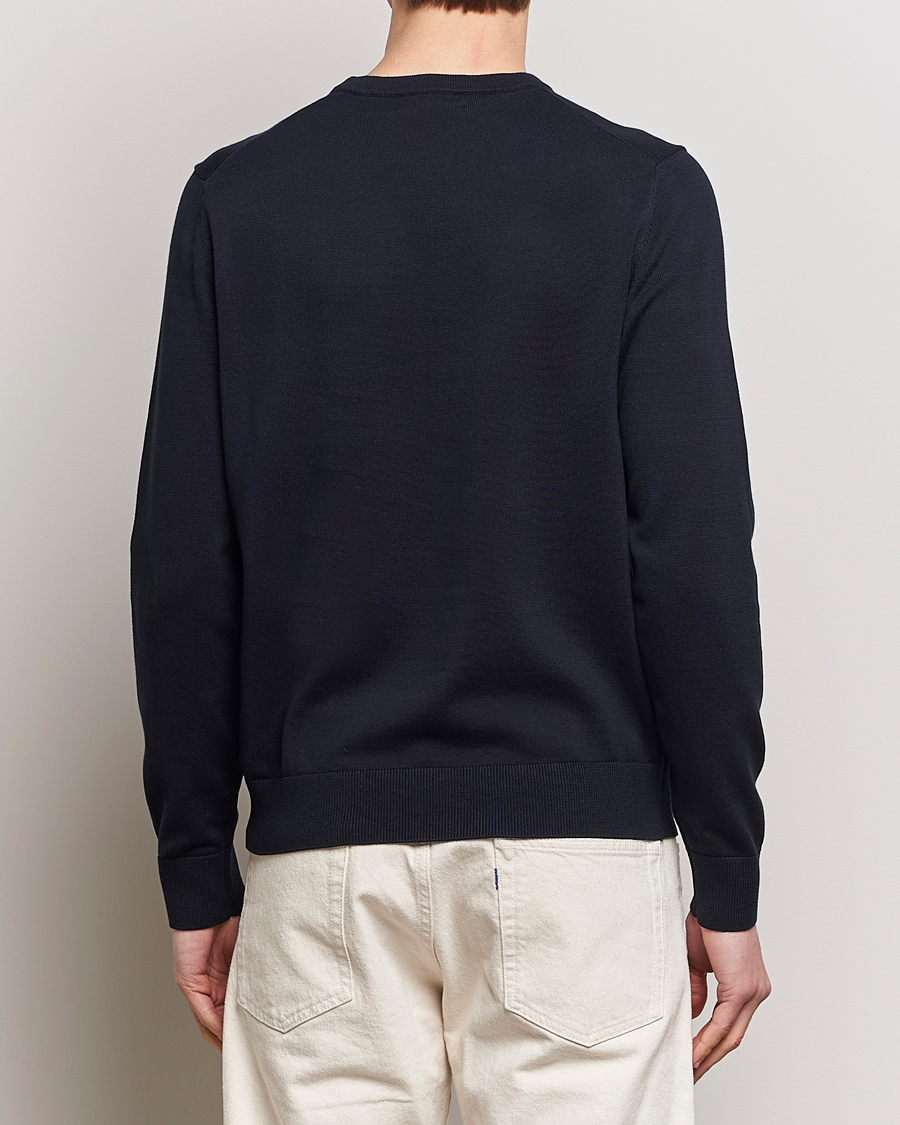 Mies | Puserot | Morris | Riley Cotton Crew Neck Pullover Old Blue