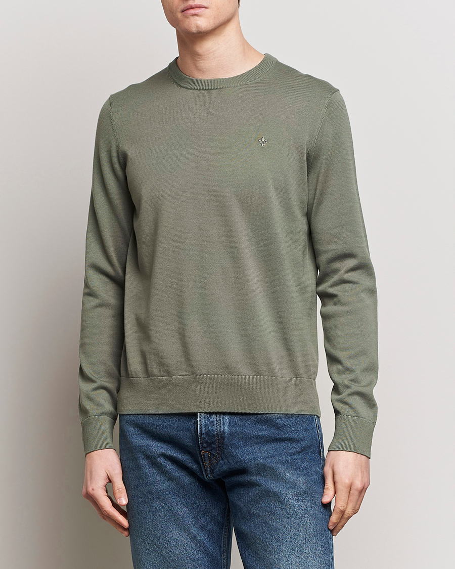 Mies | Alennusmyynti vaatteet | Morris | Riley Cotton Crew Neck Pullover Green
