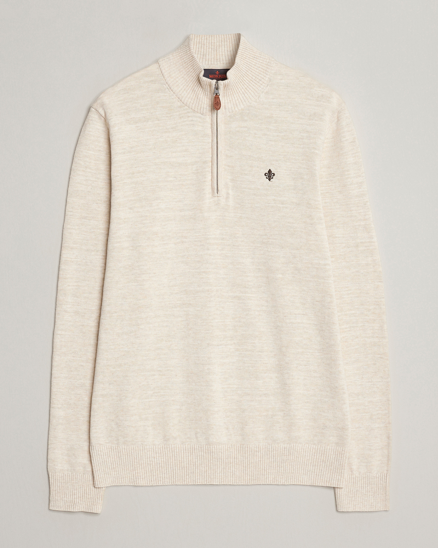 Mies | Puserot | Morris | Randall Cotton Half Zip Off White
